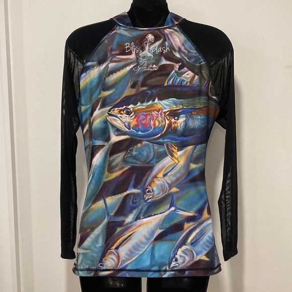Bliss Splash Large Fish Top with Zip Front & Mesh Sleeve Large - Picture 6 of 8